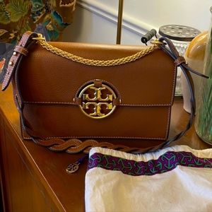 NWOT Tory Burch Miller Shoulder Bag Cognac